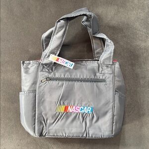 NASCAR Bottle and Diaper Tote Bag Steel Gray with Changing Pad NWT